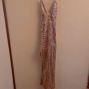 Sequin V-Neck Dress